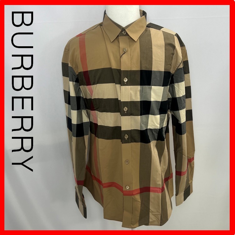 ★人気★【BURBERRY】★check stretch cotton poplin shirt★
