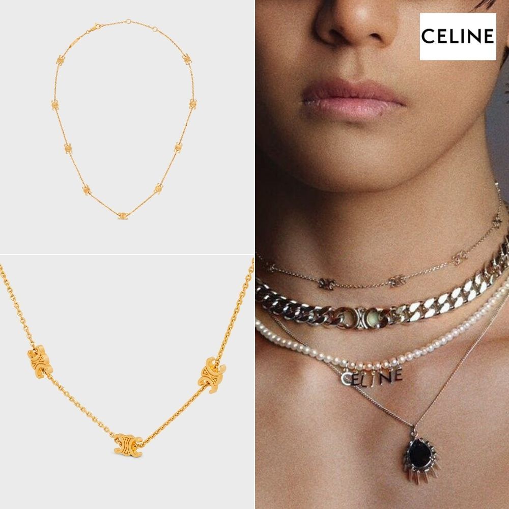 CELINE ゴールドブラス ミニ トリオンフ ネックレス
