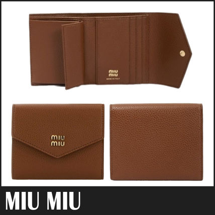 ブラウン（茶色）系 MiuMiu(ミュウミュウ) 折りたたみ財布