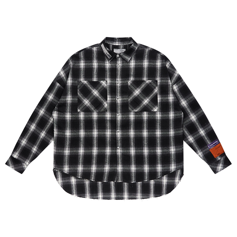 国内発/日本未入荷☆HARSH AND CRUEL☆ルーズ 長袖 ボタンシャツ 国内発/日本未入荷☆HARSH AND CRUEL☆ルーズ 長袖 ボタンシャツ