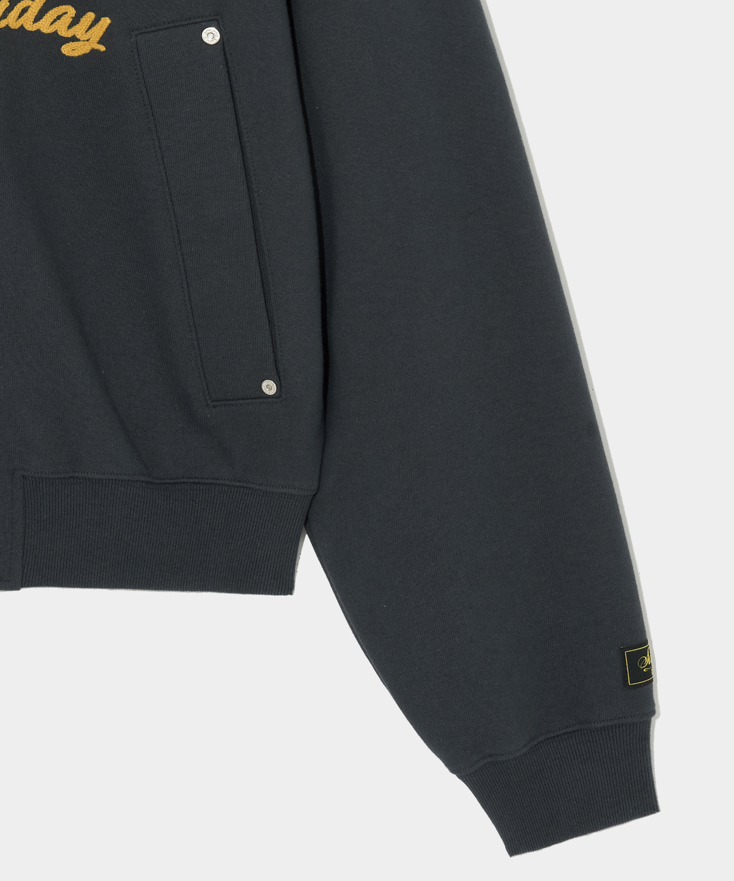 SATUR☆韓国☆人気☆Club House Lettering Hoodie ZIp-Up 2色