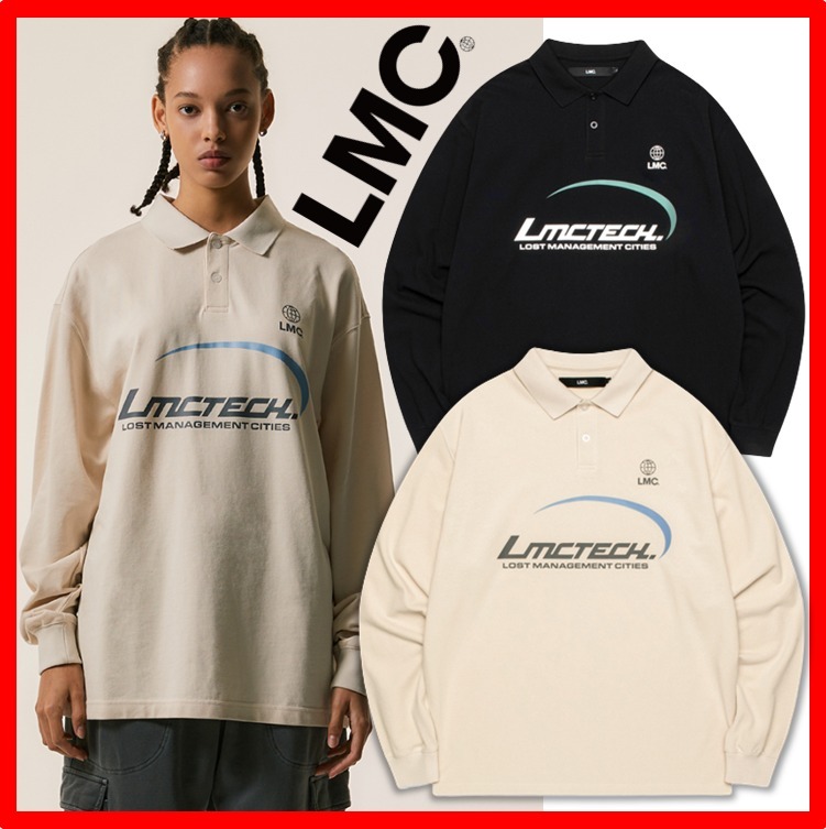 ★人気★【LMC】★TECH PK COLLAR LONG SLV TE.E★Tシャツ★