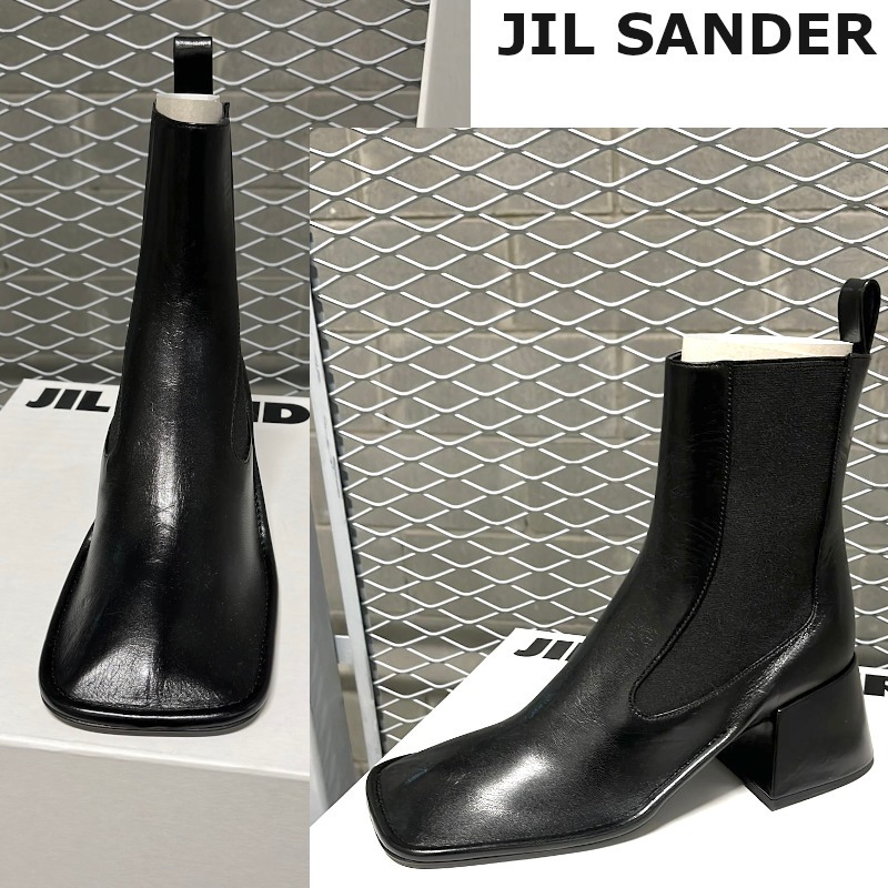 直営店買付 JIL SANDER ジルサンダー サイドゴア ブーツ レザー