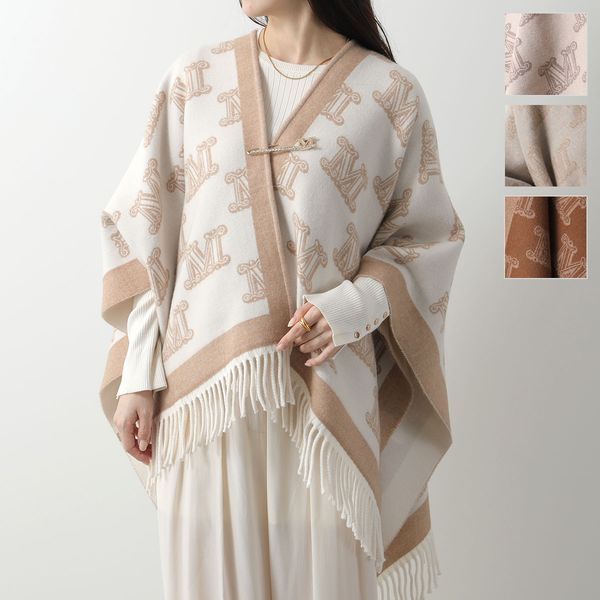 MAX MARA ケープ FRINE ピンブローチ付き