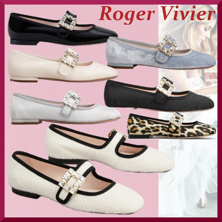 【Roger Vivier】Tres Vivier ラインストーン ベビー バレリーナ