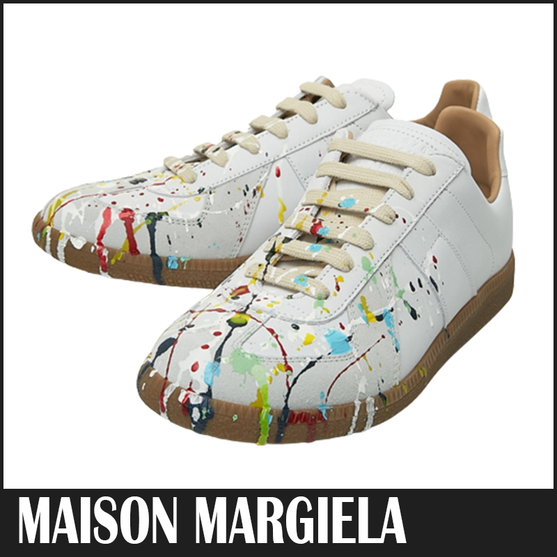 送料関税込☆MAISON MARGIELA PAINT SPLATTER REPLICA スニーカ