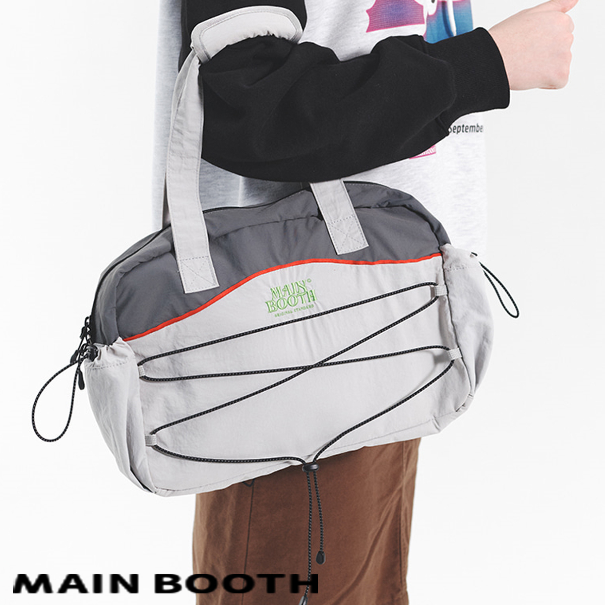 ★MAINBOOTH★Run-up Tote Bag(LIGHT GRAY)★正規品/直送料込