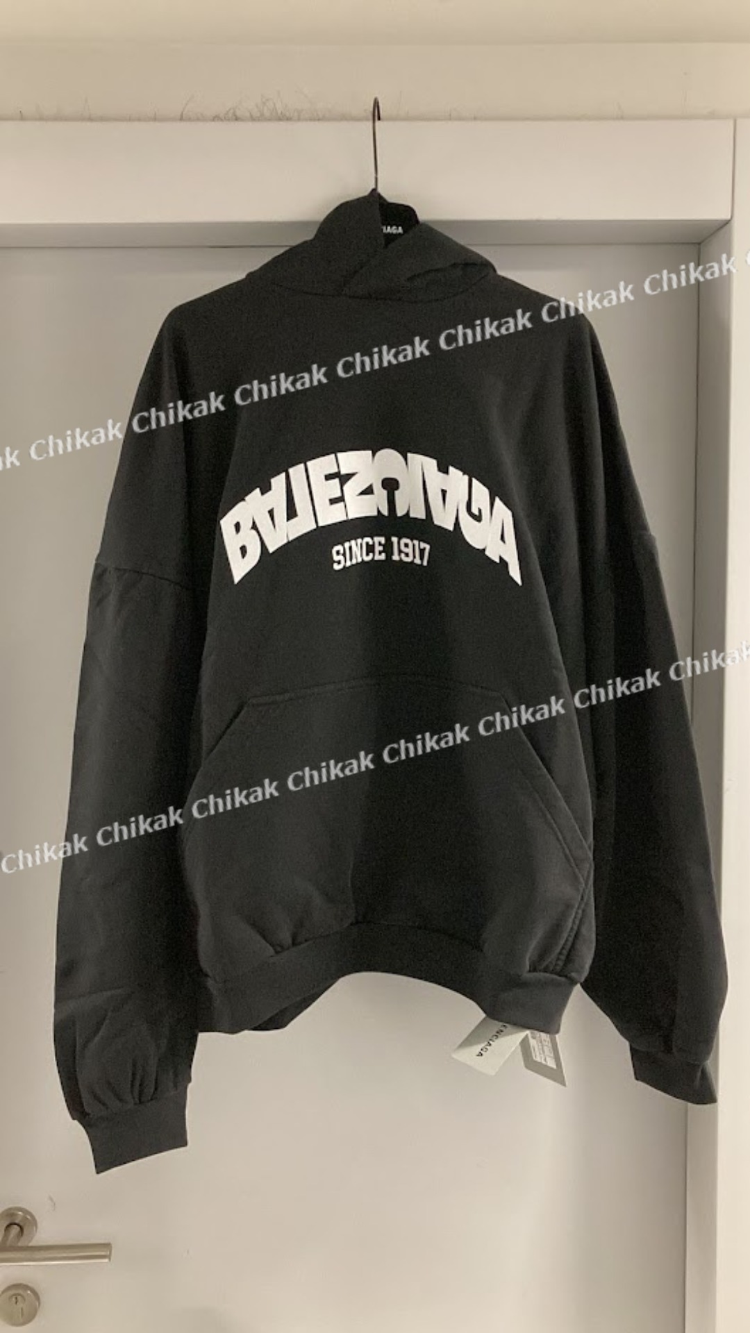 送料込直営店+BALENCIAGA+BACK FLIP ROUND HOODIE オーバーsize