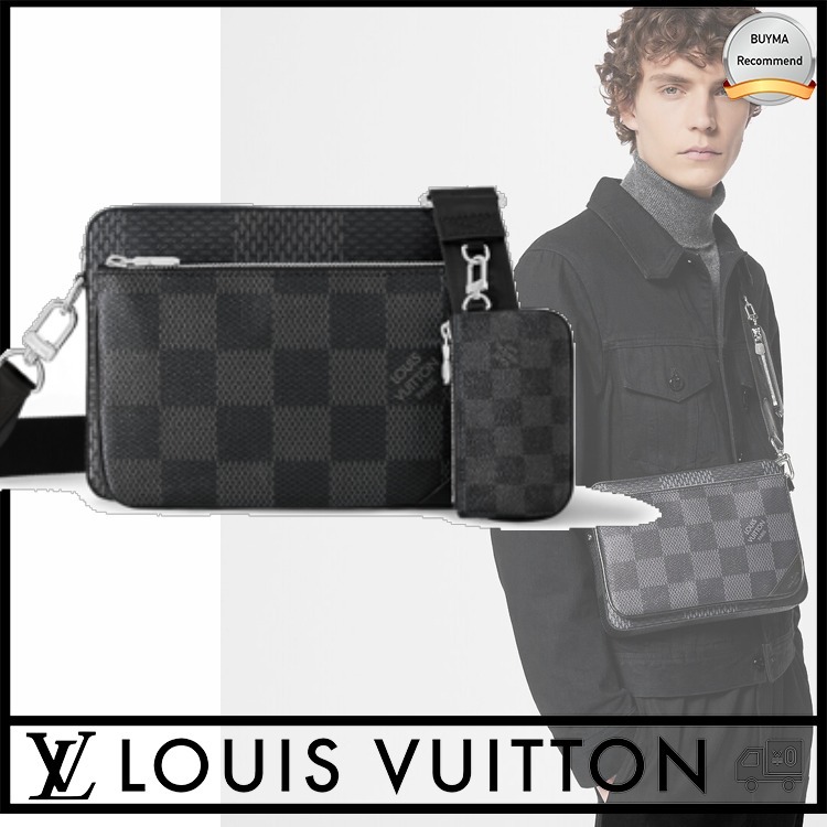 Louis Vuitton グレー メッセンジャーバッグ - メルカリ