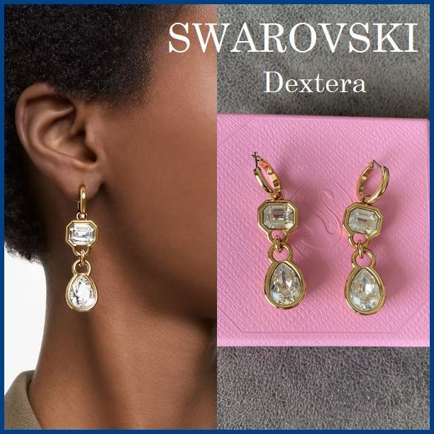 【Swarovski】Dextera ドロップピアス 5663265 純正箱付き