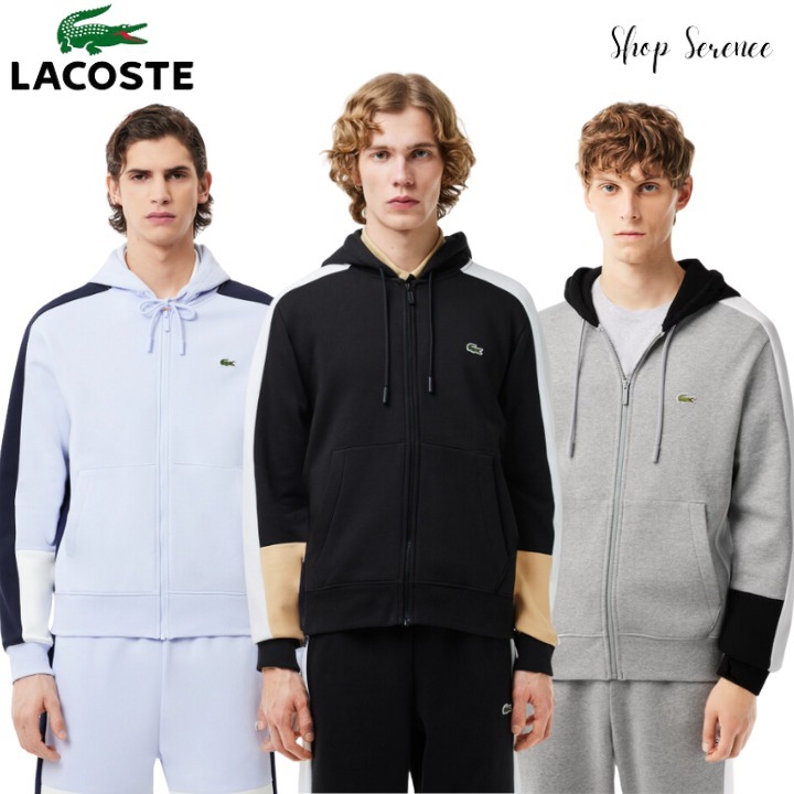 国内発☆関税込【LACOSTE】ロゴ パーカー カラーブロック