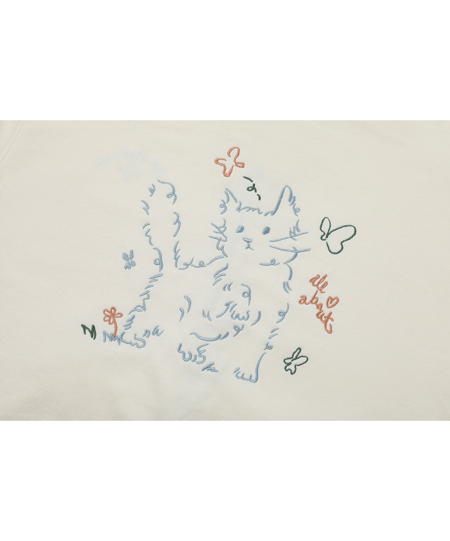 CPGN STUDIO★男女兼用★韓国★人気 About Love CAT刺繍フード CPGN STUDIO☆男女兼用☆韓国☆人気 About Love CAT刺繍フード