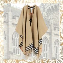 バーバリー】ウール カシミア ケープ タータンチェック (Burberry