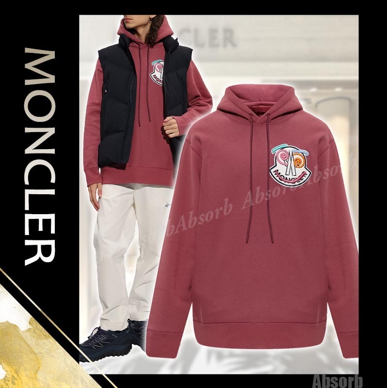 【23AW NEW】MONCLER_men / 2 MONCLER 1952 ロゴパッチ フーディ