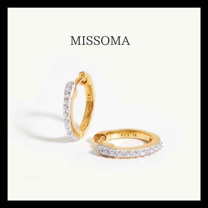 関税送料込【MISSOMA】クラシック パヴェ ハギーズ ピアス