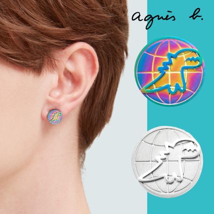 Agnes b Earrings Unisex Logo Earrings