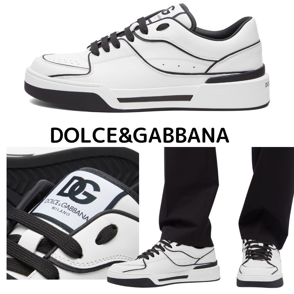 【DOLCE&GABBANA】calf Roma ロゴ WHITE ロートップ スニーカー