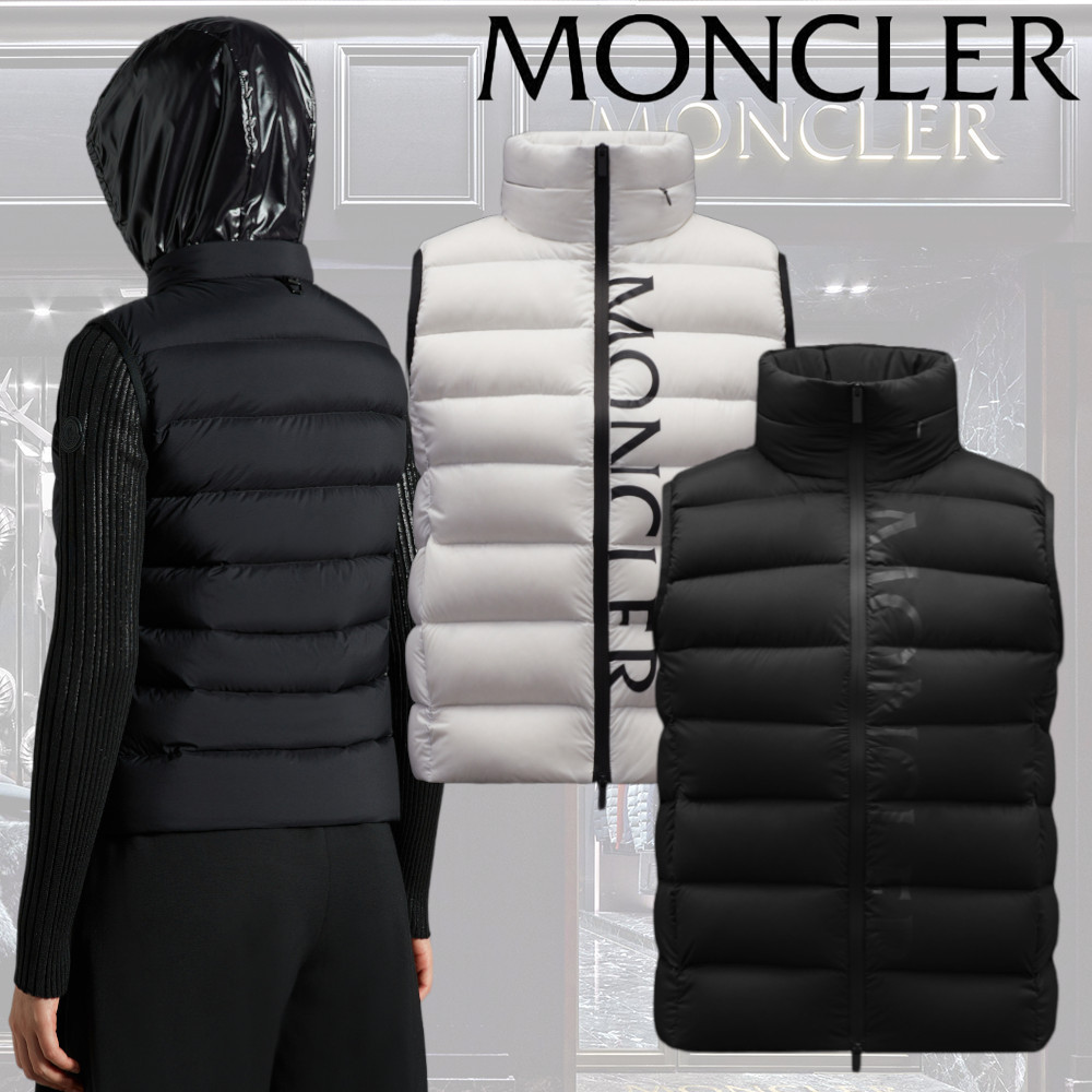 【MONCLER】Cenisベスト ダウン ジレ ナイロン ロゴ フード