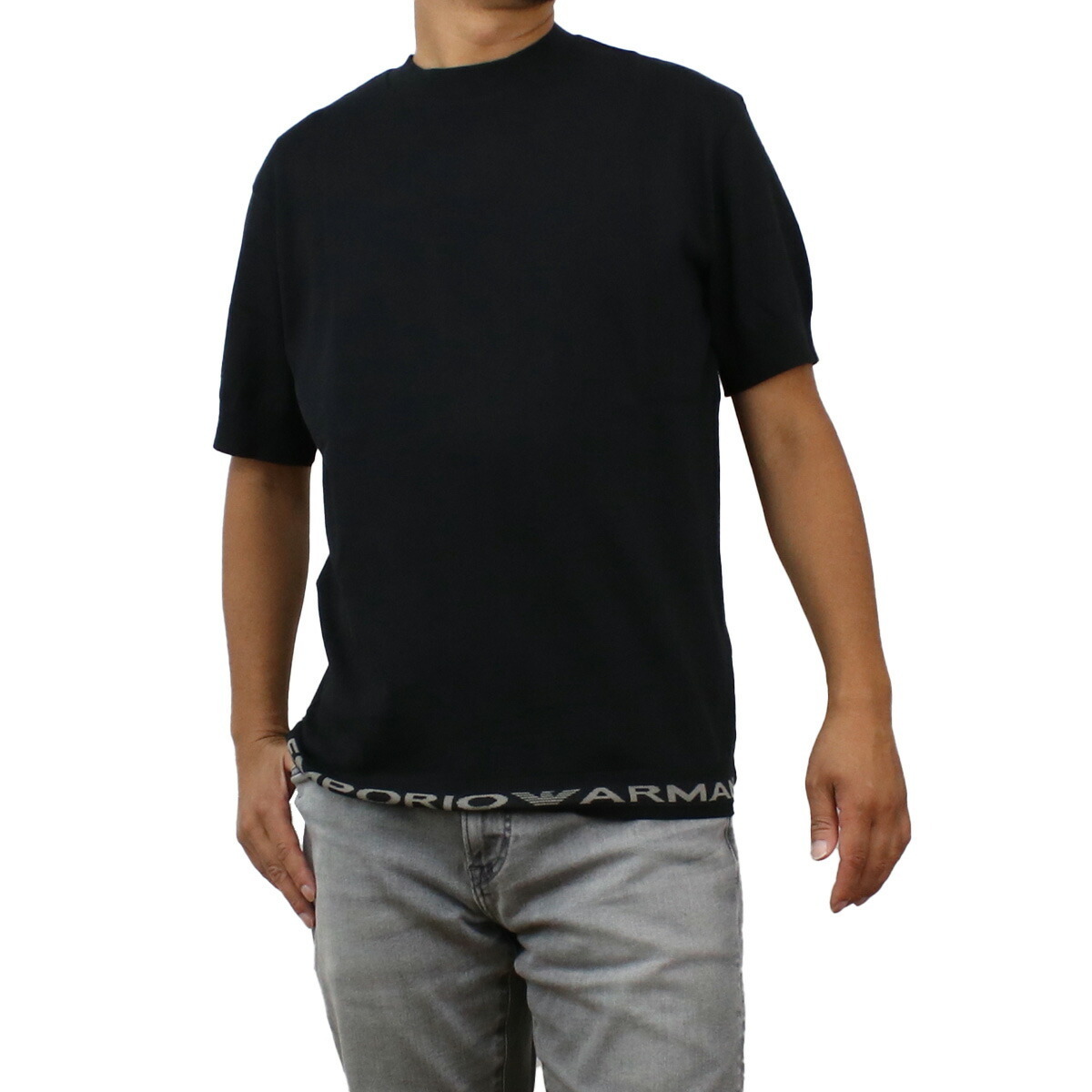 【国内即発】EMPORIO ARMANI ジャカードロゴTシャツ 6R1TEB 0091