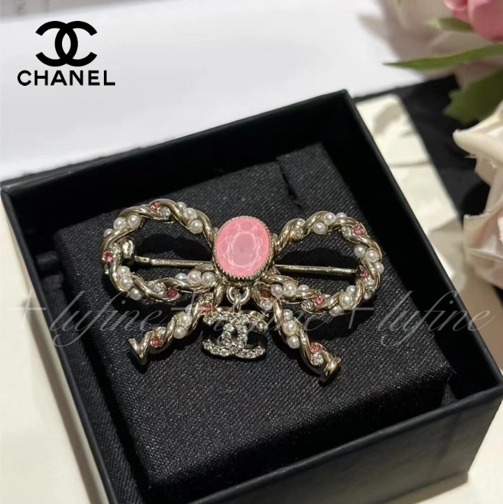 【キラキラリボンが可愛い＊】CHANEL ブローチ リボン パール