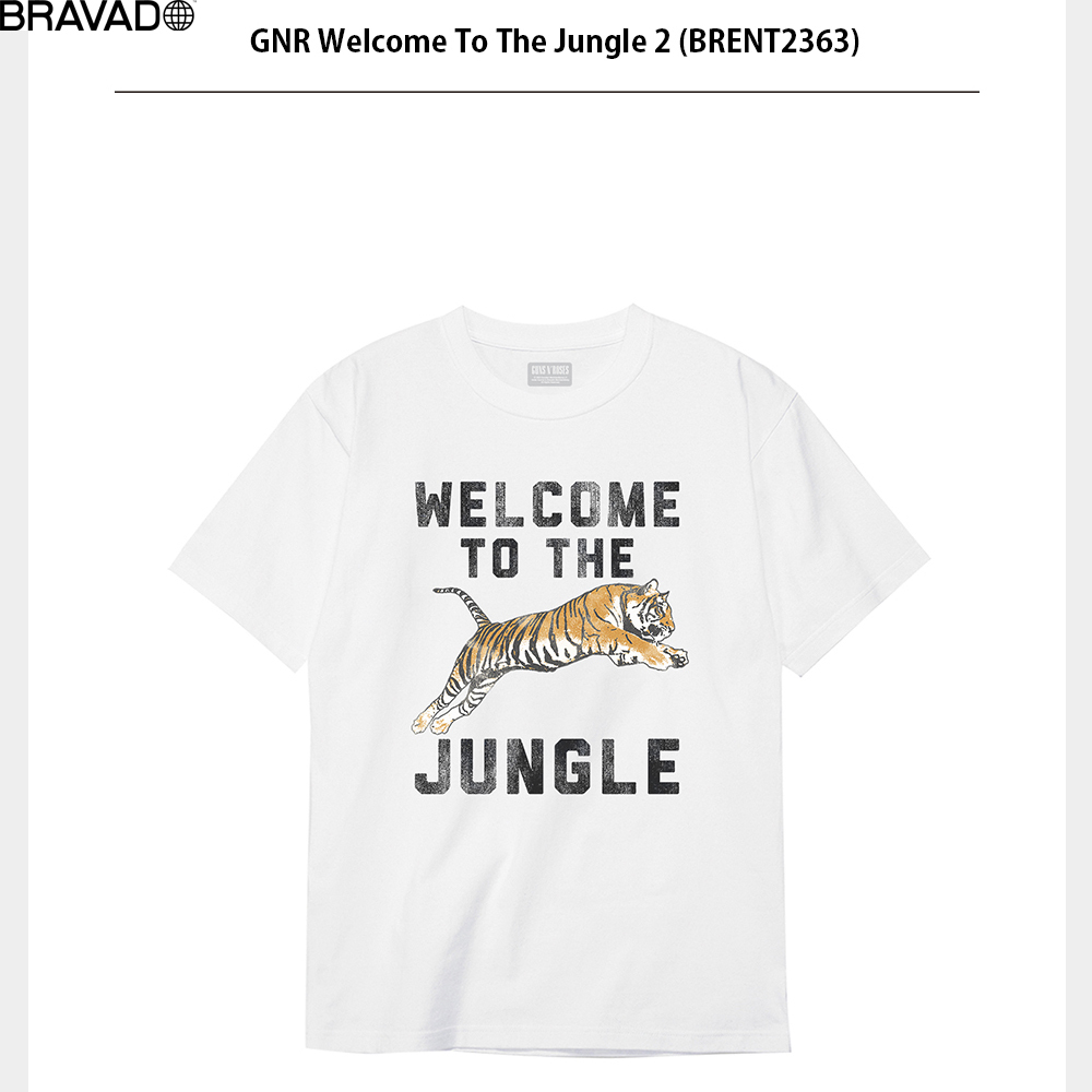 Tシャツ・カットソー [BRAVADO] GNR Welcome To The Jungle 2 WH (BRENT2363)