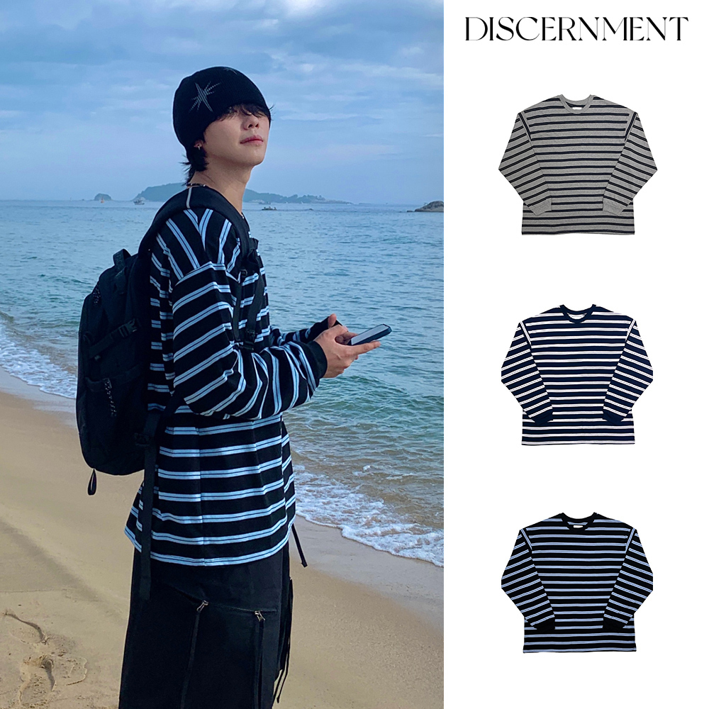 【DISCERNMENT】Stripe Relaxed T-shirt
