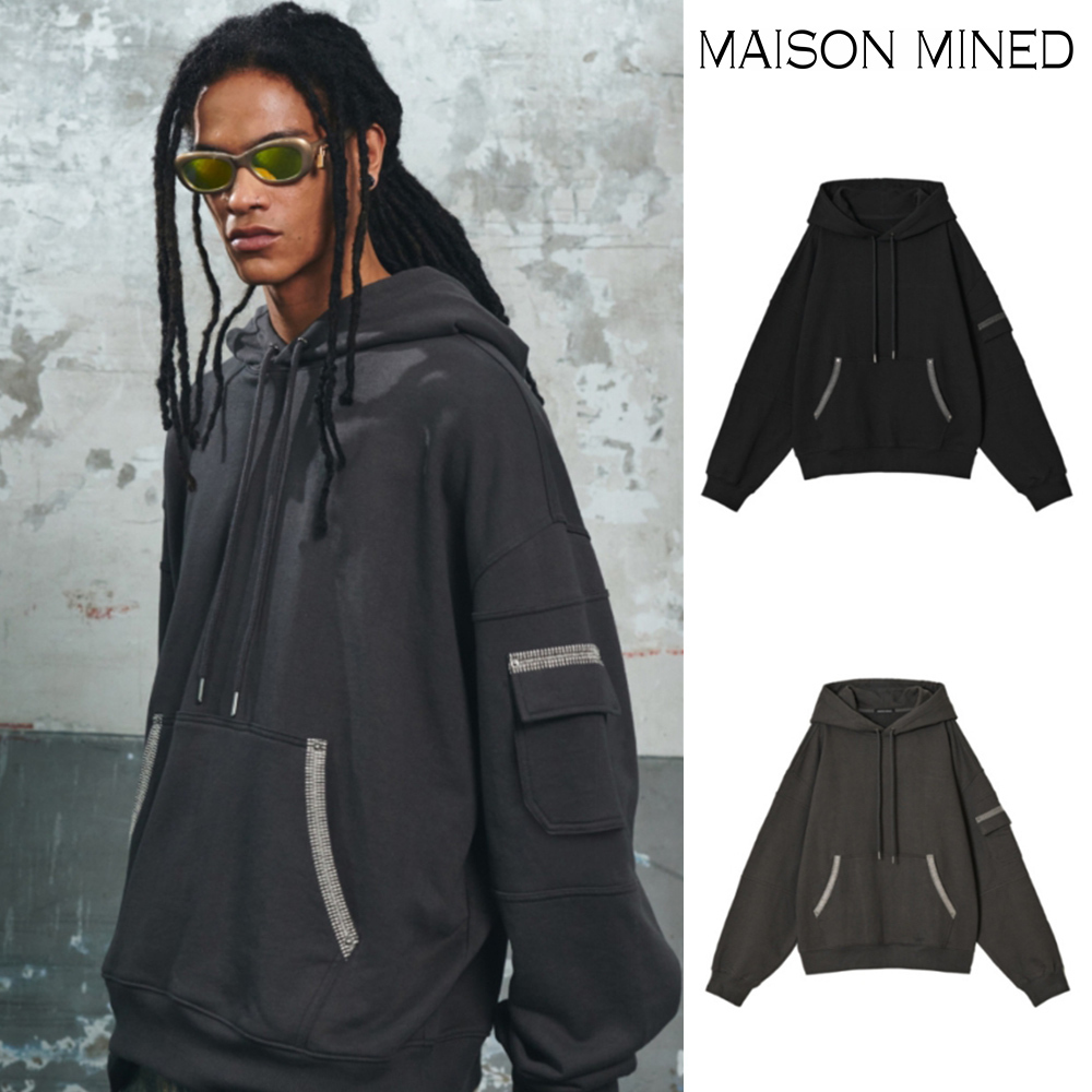 【MAISON MINED】23FW★ OBLIQUE PATCH HOODIE