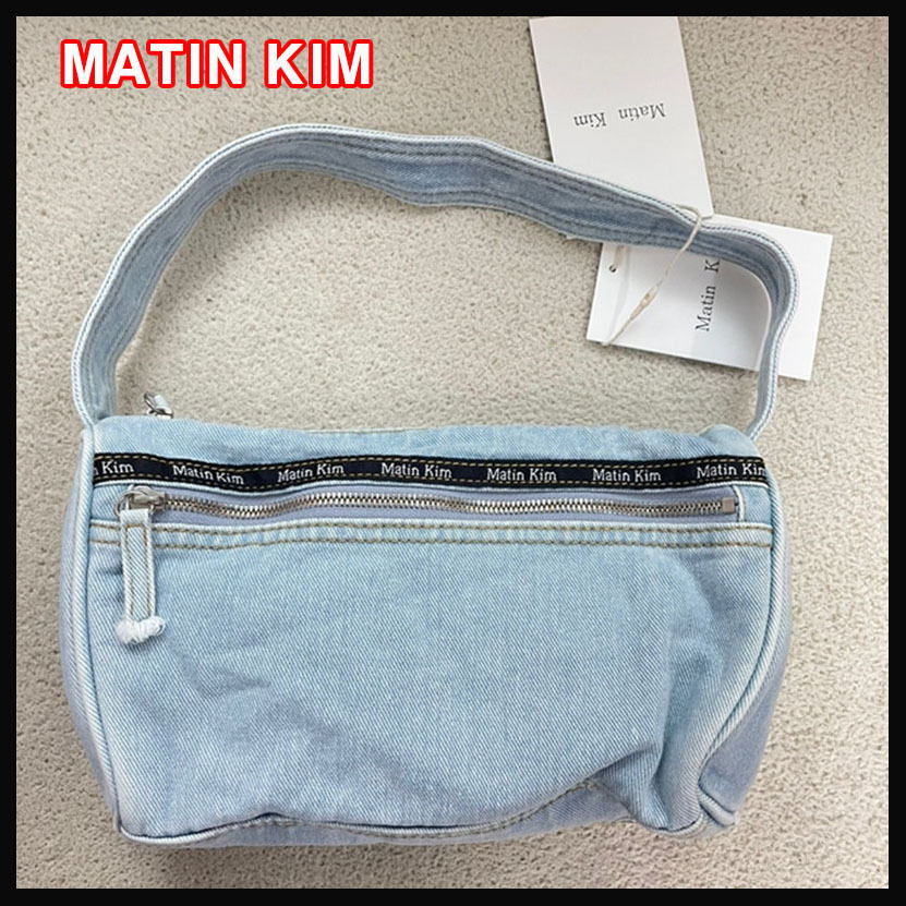 人気★MATIN KIM ★ VINTAGE DENIM TOTE BAG IN SKY
