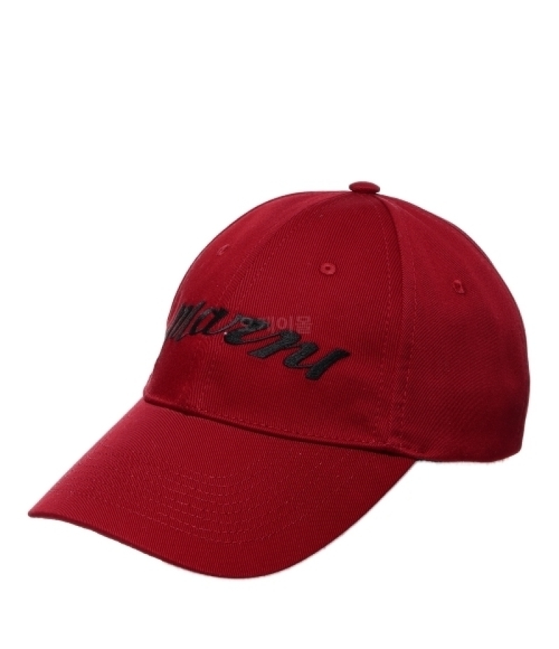 MARNI｜CAPS (TWILL BASEBALL CAP WITH EMBROIDERED LOGO (C