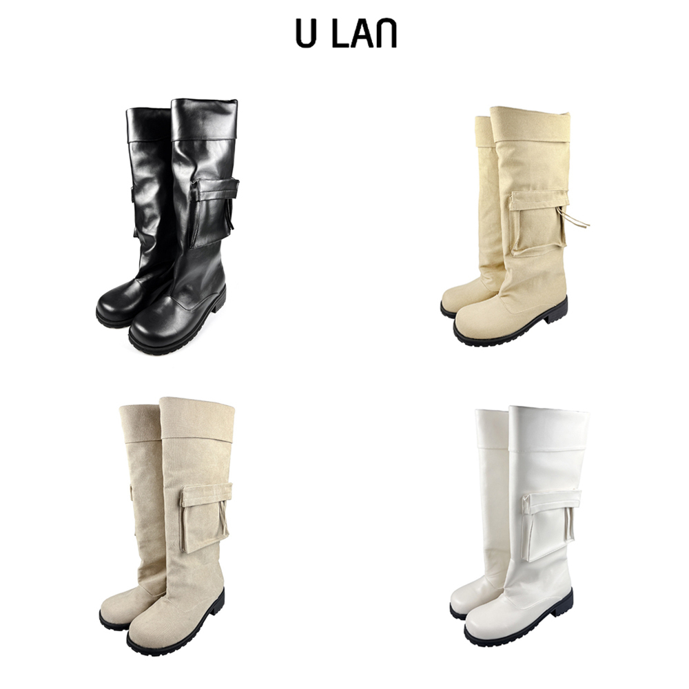 【U LAN】Side pocket long boots