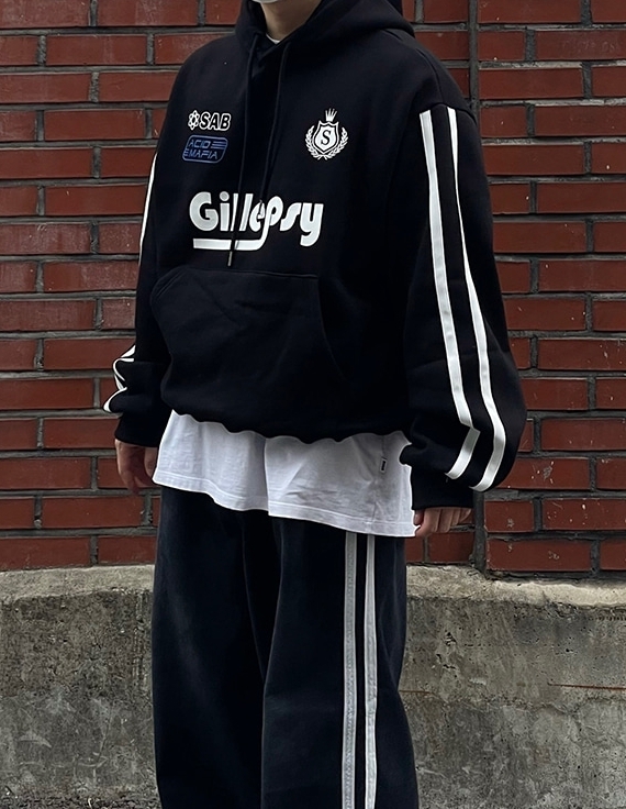 パーカー・フーディ HUECLOSET Football line hoodie (2colors) BNE49