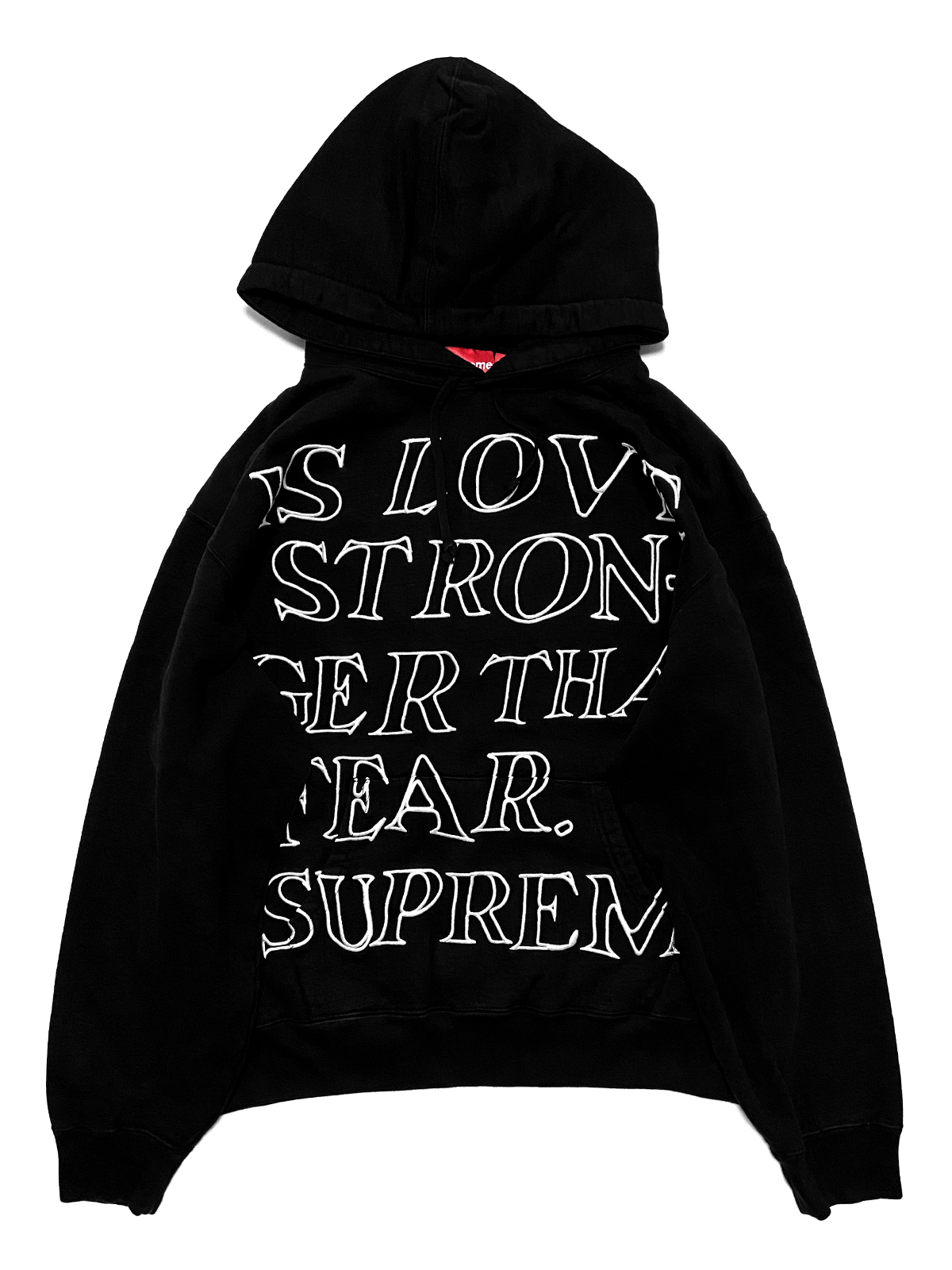 【Supreme】Stronger Than Fear Hooded Sweatshirt【se1129r】