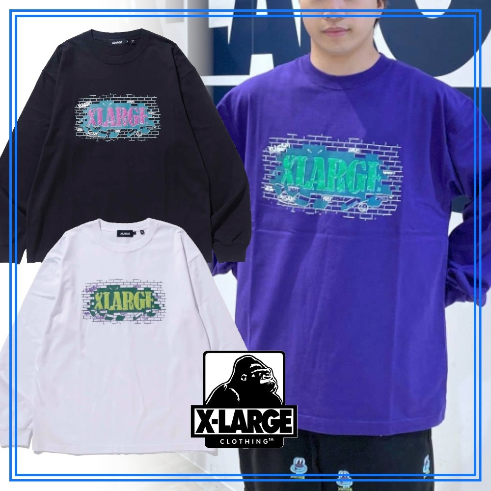 大人気 XLARGE WALLS HAVE EYES L/S TEE フロント部分に印刷