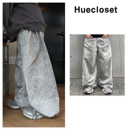 HUE More Jeans Street Style Plain Wide Leg Jeans