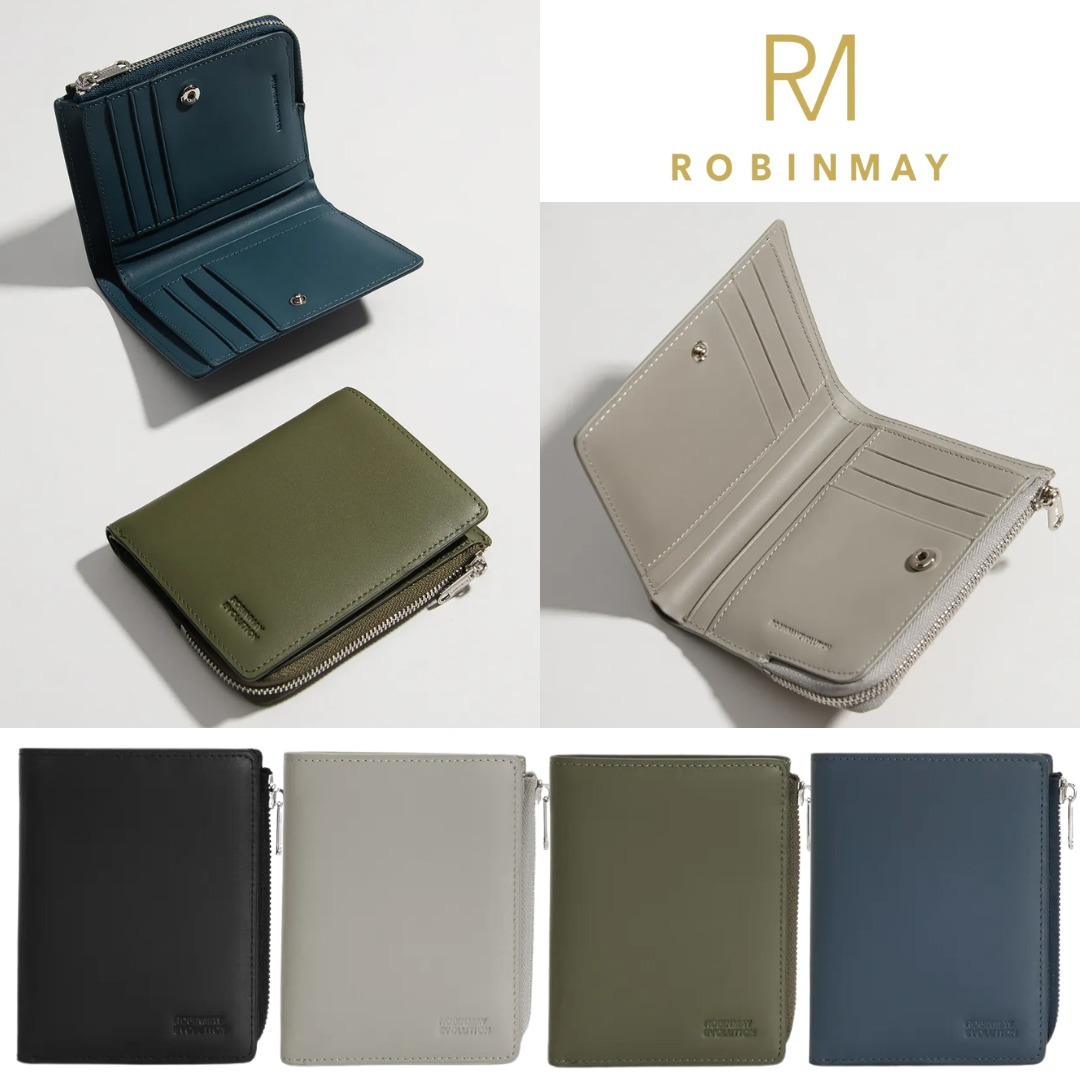 台湾 ROBINMAY ロビンメイ メンズ レザー 二つ折り財布 Z452