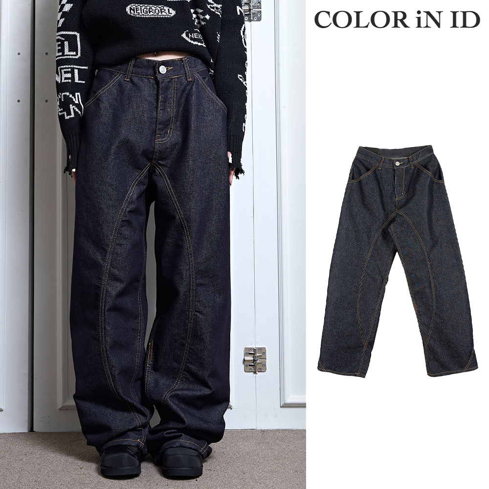 【COLOR iN ID】balloon line jeans