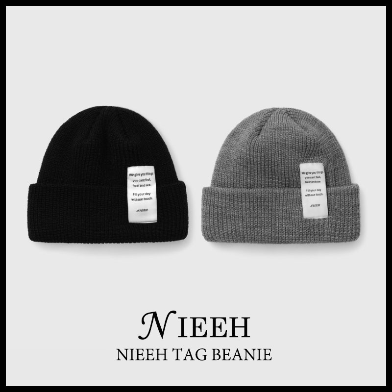 人気【NIEEH】NIEEH TAG BEANIE ★