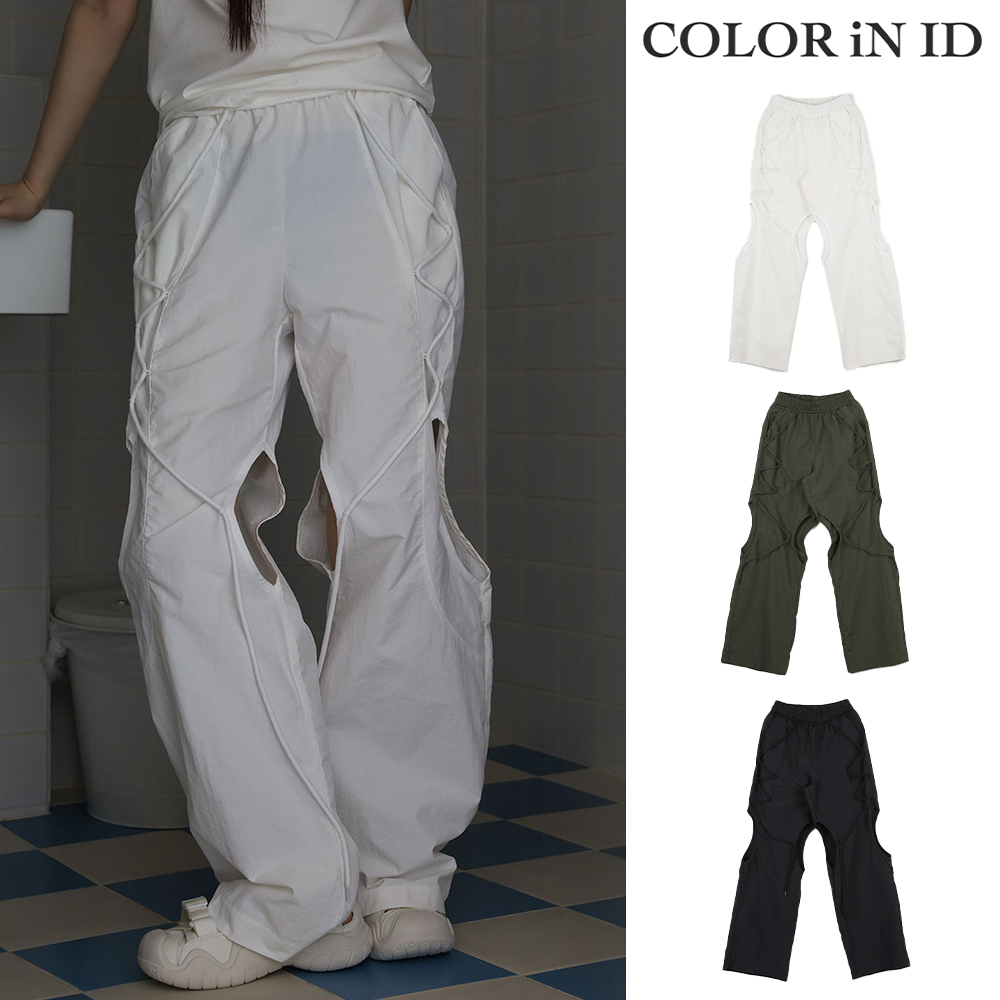 【COLOR iN ID】Er strap split pants