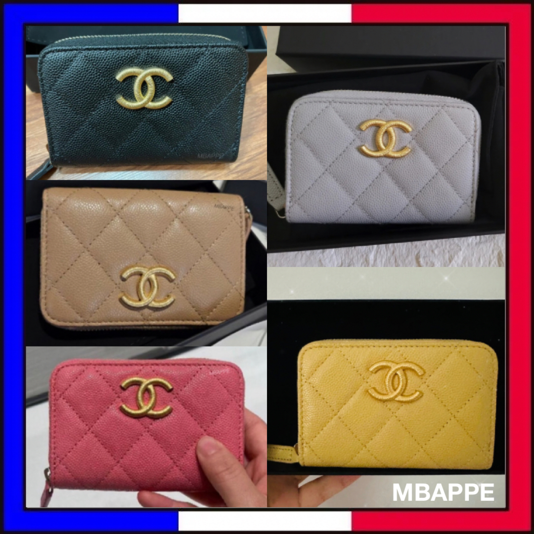 立体的なCCロゴが可愛い♪【CHANEL】ジップ コインパース