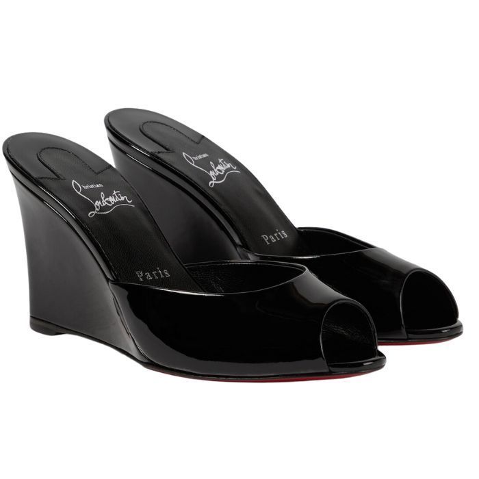 Christian Louboutin★パテント ロゴ ミュール サンダル★関税込