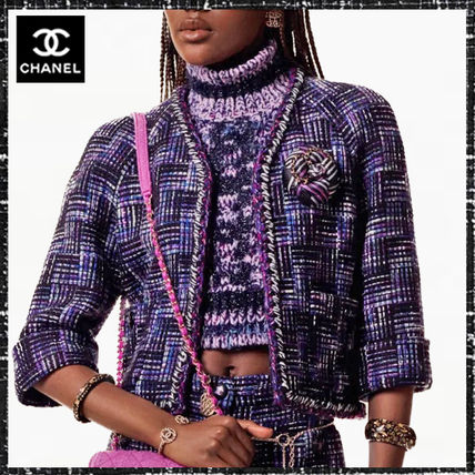 Chanel Tweed suit(Purple)