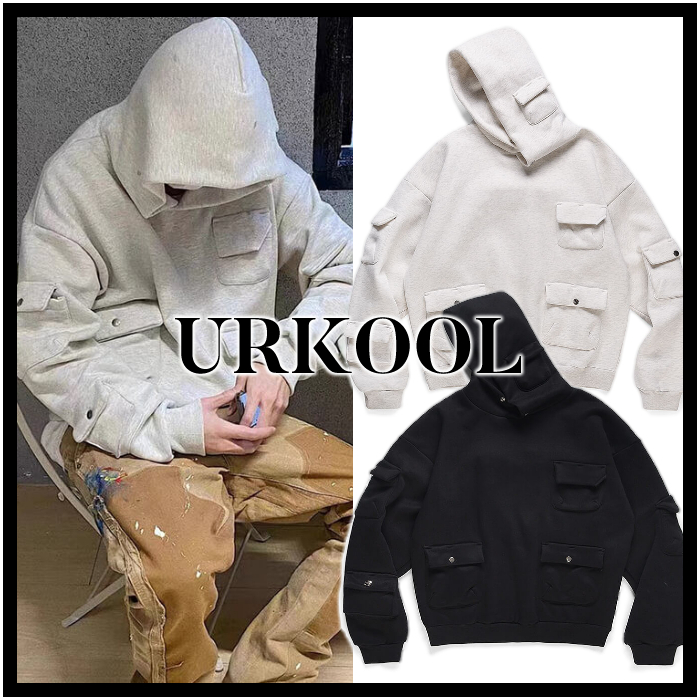国内発送/送料無料☆URKOOL☆ルーズ ポケット 長袖 パーカー☆