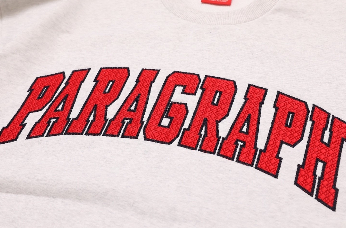 【Paragraph】23FW★ GRID STITCH LOGO CREW No.10-017