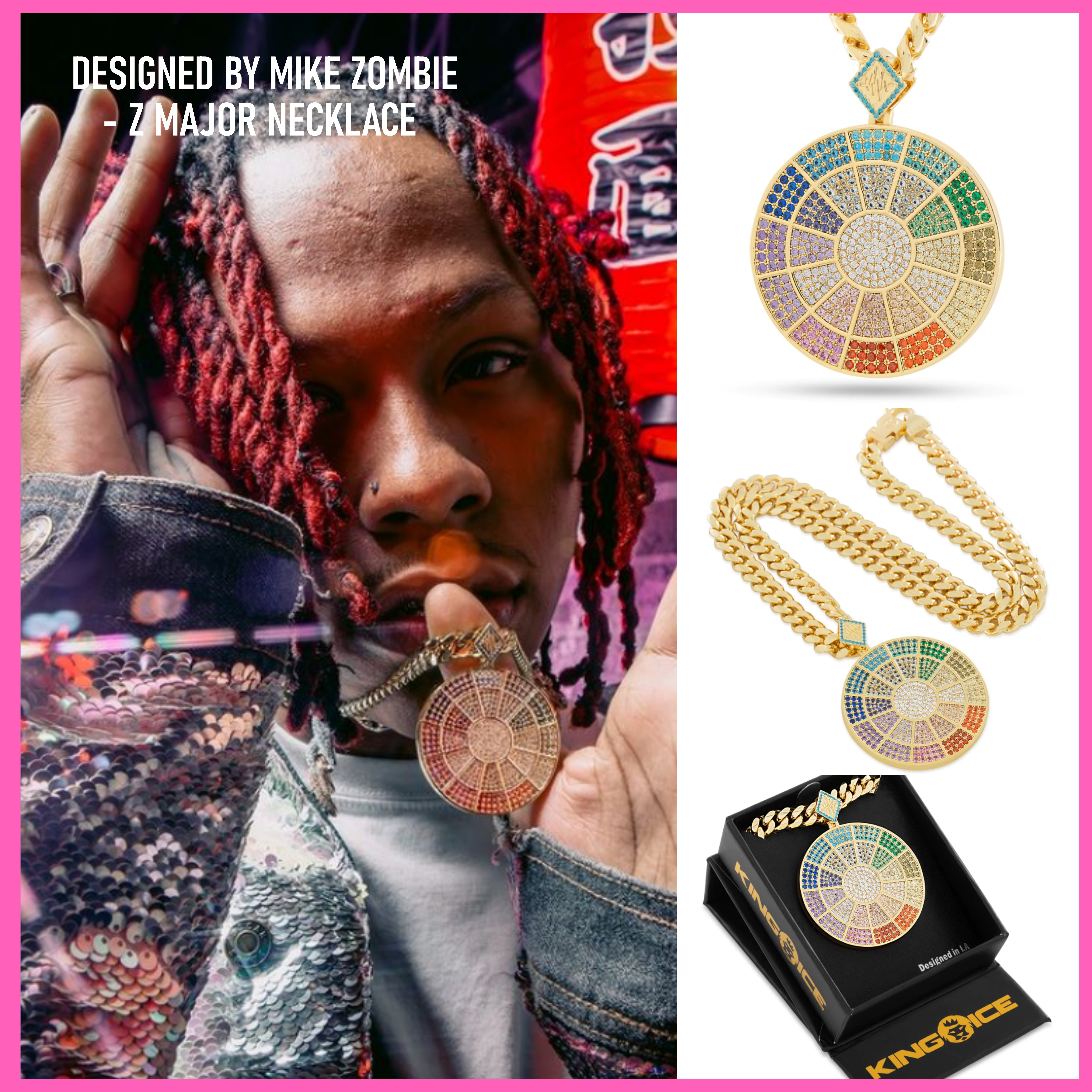 送税込【King Ice】DESIGNED BY MIKE ZOMBIE - Z MAJOR NECKLACE