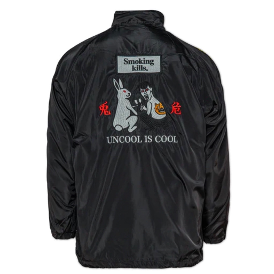 FR2 Smoking kills ナイロンジャケット レア商品 #FR2 x PDS ナイロン ジャケット Smoking Kills 黒