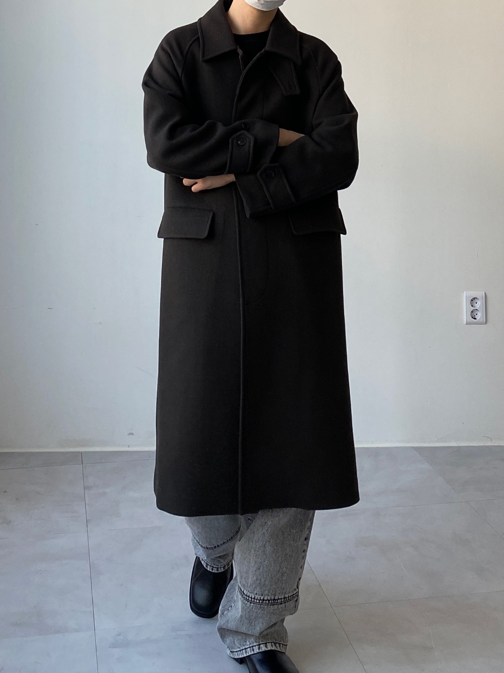 KOOLOSET】Archive Long Balmacan Mac Coat