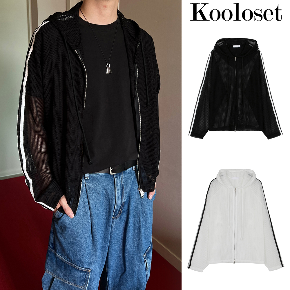 【KOOLOSET】Trackline Mesh Hood Zip-up