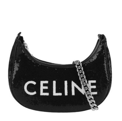 CELINE Shoulder Bags Leather Logo Shoulder Bags