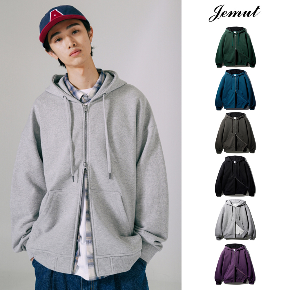 【JEMUT】23FW★ Stone Heavyweight Two-way Hood Zip-up