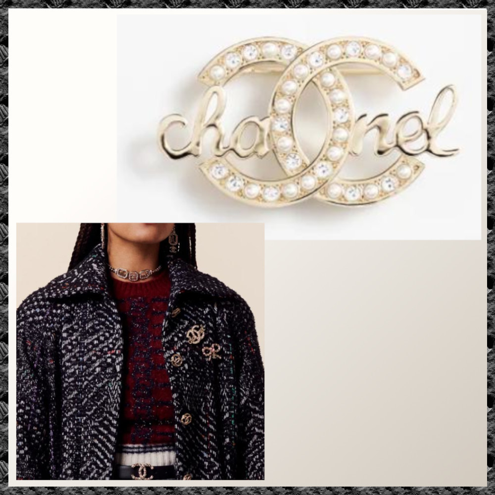 2023/24 AW◆送料込【CHANEL】ブローチ メタル パール ABB778